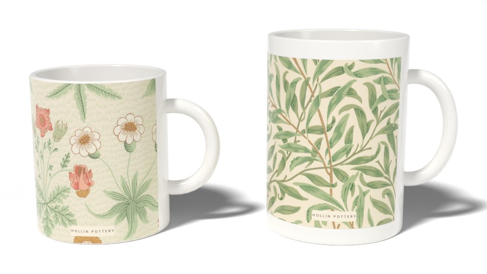 An 11 oz and a 15 oz mug